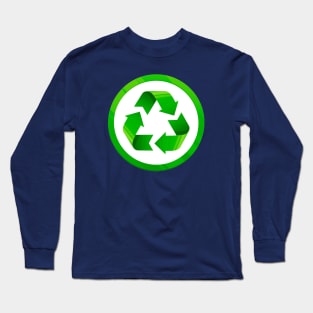 Reduce Reuse Recycle universal green symbol Long Sleeve T-Shirt